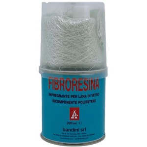 FIBRORESINA IN MINI KIT LANA VETRO E BICCHIERINO ML 200
