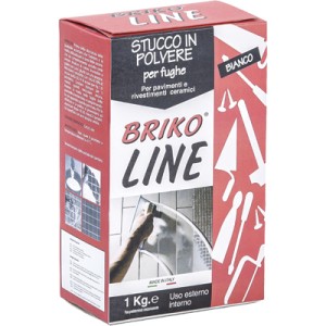 STUCCO FUGHE MAIOLICHE BRIKO LINE BIANCO KG 1