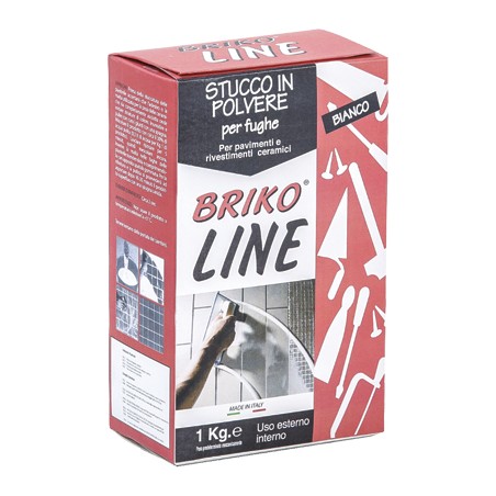 STUCCO FUGHE MAIOLICHE BRIKO LINE BIANCO KG 1