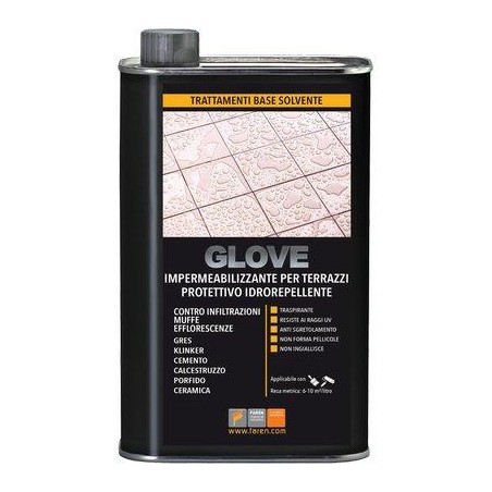IMPERMEABILIZZANTE TERRAZZI BALCONI GLOVE FAREN LT 1