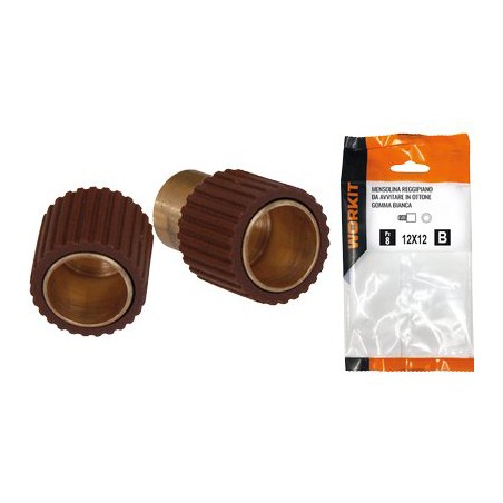 MENSOLINA REGGIPIANO DA AVVITARE SELF WORKIT OTTONE/GOMMA NOCE MM 12X12 PZ 10