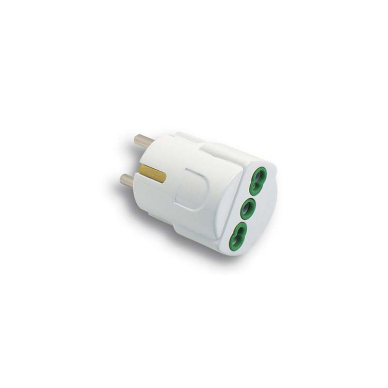ADATTATORE SCHUKO-16A BIPASSO FME BIANCO 2P+T