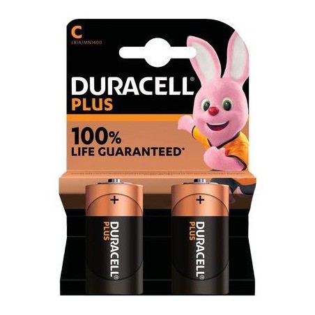 PILA MEZZA TORCIA C PLUS100 POWER DURACELL ALCALINA VOLT 1,5 PZ 2