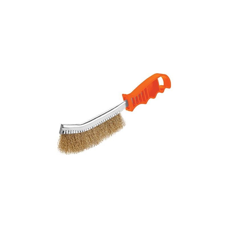 SPAZZOLA SPID ACCIAIO OTTONATO 323010 WOKIN M.SINTETICO