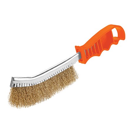 SPAZZOLA SPID ACCIAIO OTTONATO 323010 WOKIN M.SINTETICO